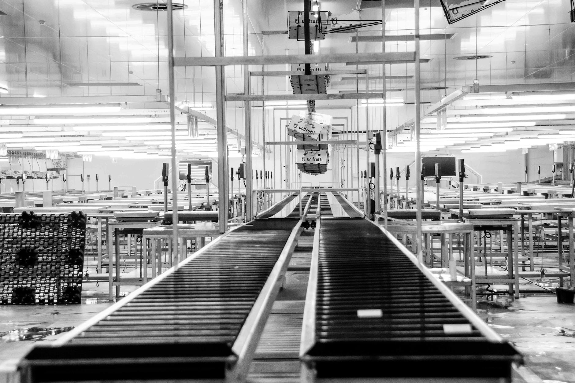 Taśmociąg w nowoczesnym magazynie logistycznym w RPA